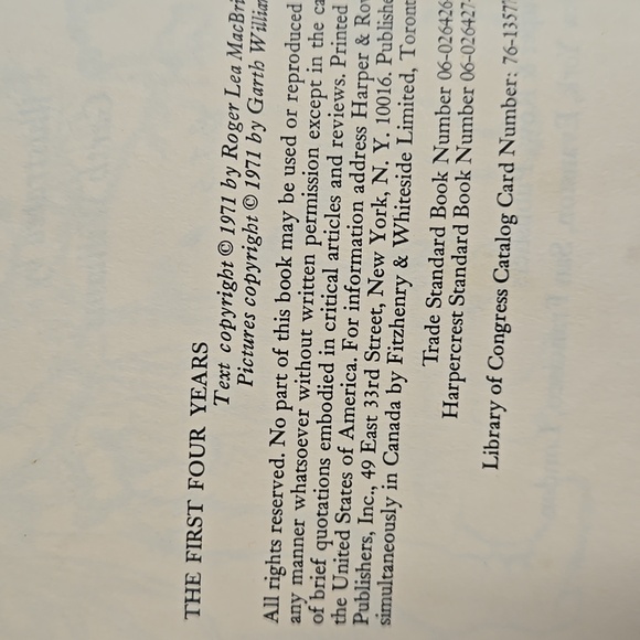 Vintage OLD 1971 Hardback Book The First Four Years Laura Ingalls Wilder - Picture 10 of 16